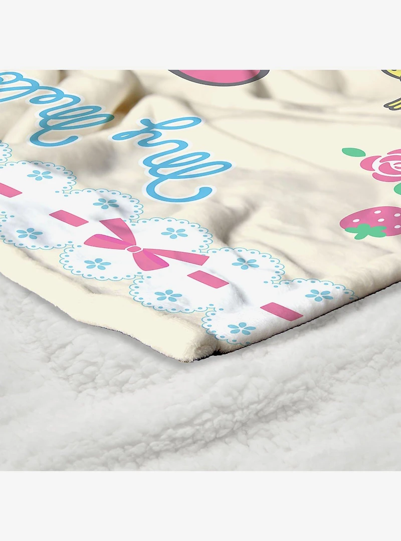 My Melody Sweet Spring Treats Silk Touch Sherpa Throw Blanket