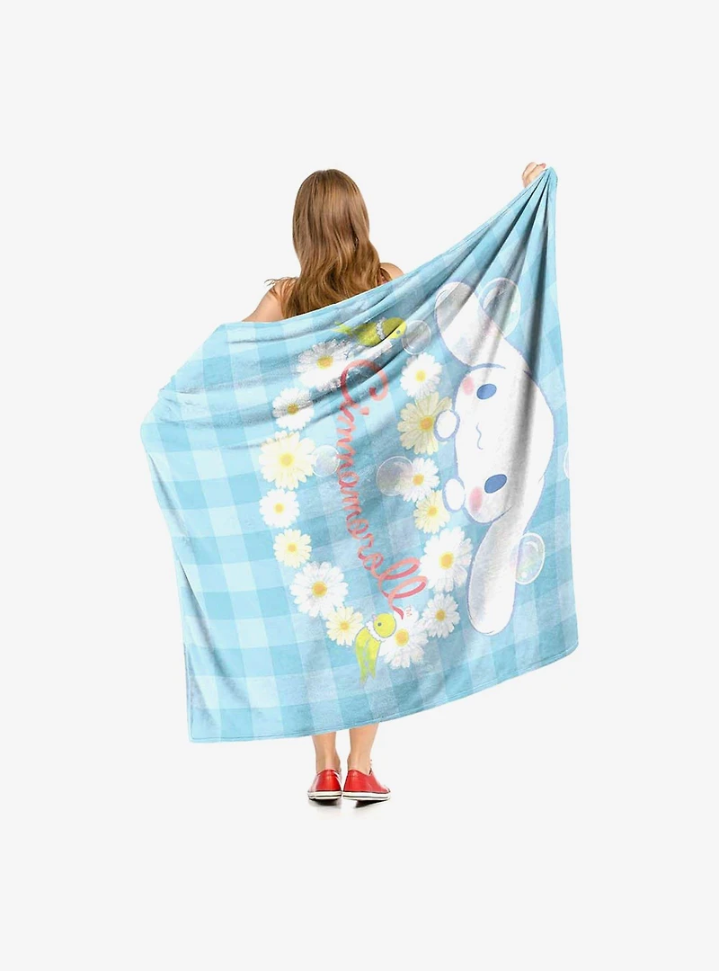 Cinnamoroll Daisy Blues Silk Touch Throw Blanket