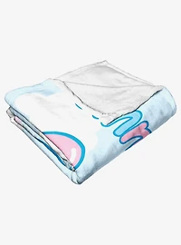 Cinnamoroll Rainbow Clouds Silk Touch Throw Blanket