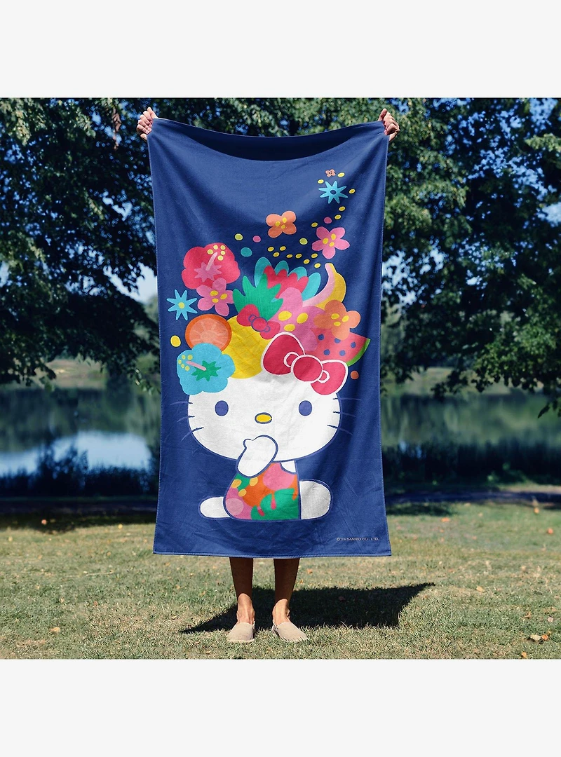 Hello Kitty Fruit Cat Beach Towel
