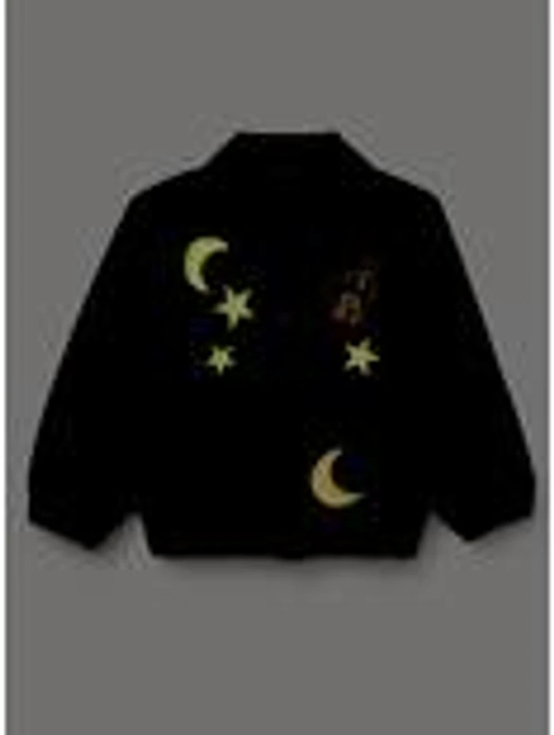 Disney Fantasia Sorcerer Mickey Toddler Glow-in-the-Dark Denim Jacket - BoxLunch Exclusive
