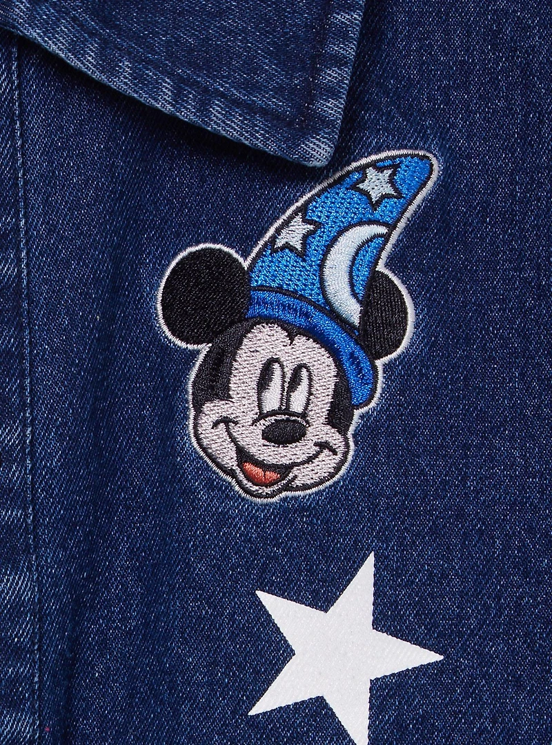 Disney Fantasia Sorcerer Mickey Toddler Glow-in-the-Dark Denim Jacket - BoxLunch Exclusive