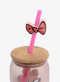 Disney The Aristocats Marie Pink Glass Tumbler with Straw Charm