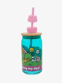 Sanrio Hello Kitty Town Glass Tumbler and Straw — BoxLunch Exclusive