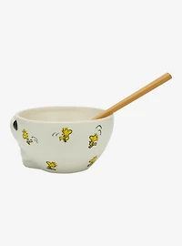 Peanuts Snoopy & Woodstock Molded Ramen Bowl with Chopsticks - BoxLunch Exclusive