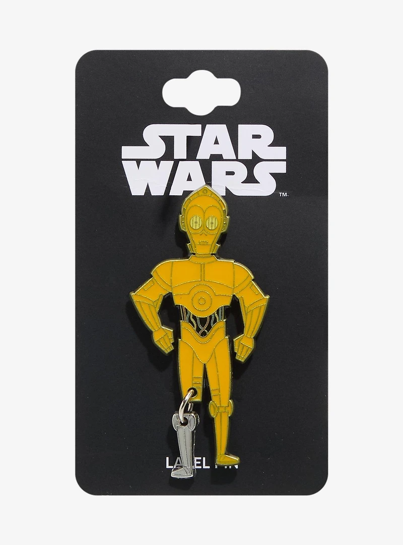 Star Wars C-3PO Dangling Leg Enamel Pin - BoxLunch Exclusive