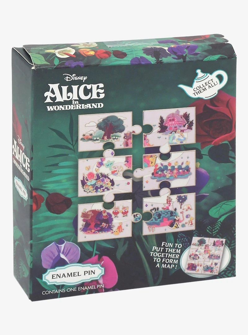 Disney Alice in Wonderland Puzzle Map Blind Box Enamel Pin - BoxLunch Exclusive