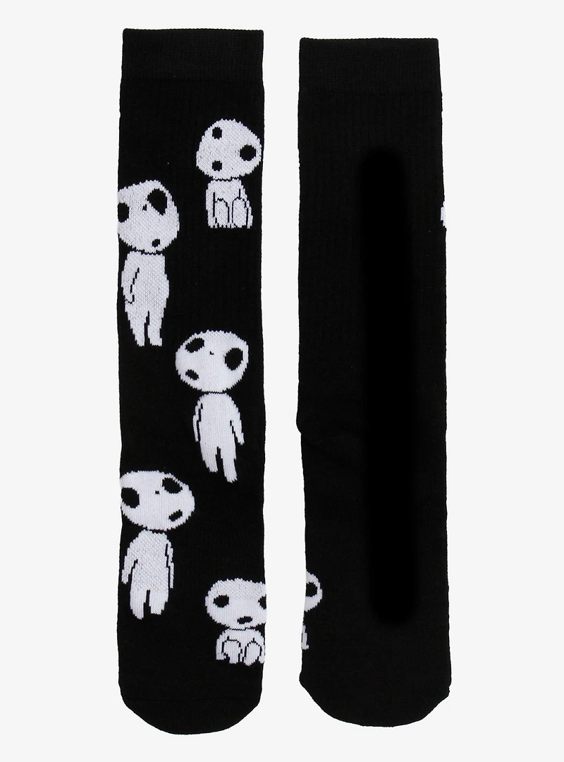 Studio Ghibli® Princess Mononoke Kodama Allover Print Crew Socks - BoxLunch Exclusive