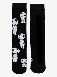 Studio Ghibli® Princess Mononoke Kodama Allover Print Crew Socks - BoxLunch Exclusive
