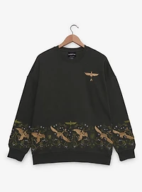 DreamWorks How To Train Your Dragon Toothless Floral Embroidered Crewneck - BoxLunch Exclusive