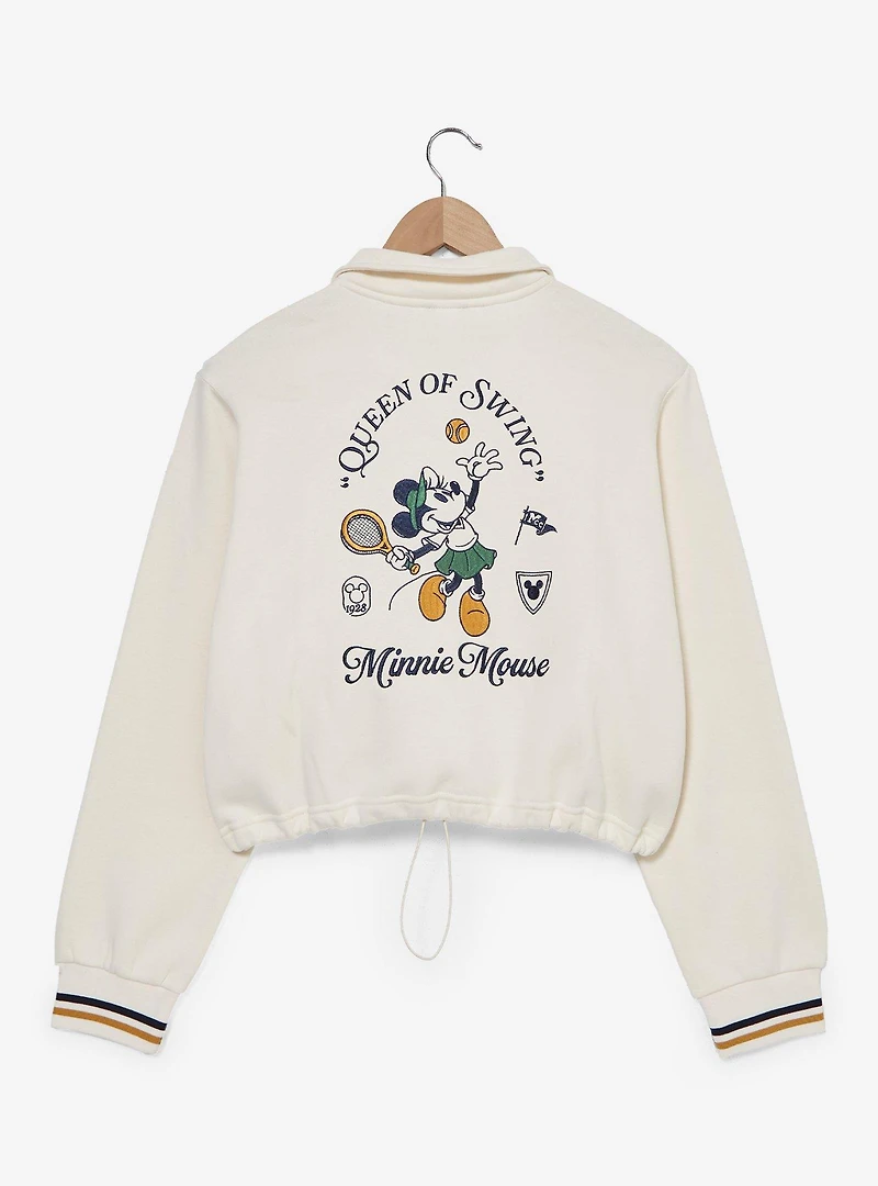 Disney Minnie Mouse Tennis Quarter Zip Women's Crewneck — BoxLunch Exclusive