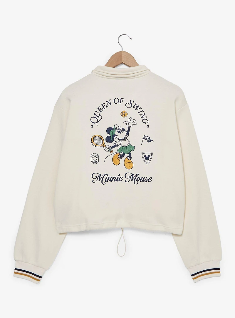 Disney Minnie Mouse Tennis Quarter Zip Women's Plus Crewneck — BoxLunch Exclusive