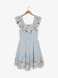 Studio Ghibli® My Neighbor Totoro Striped Floral Icons Ruffle Smock Dress