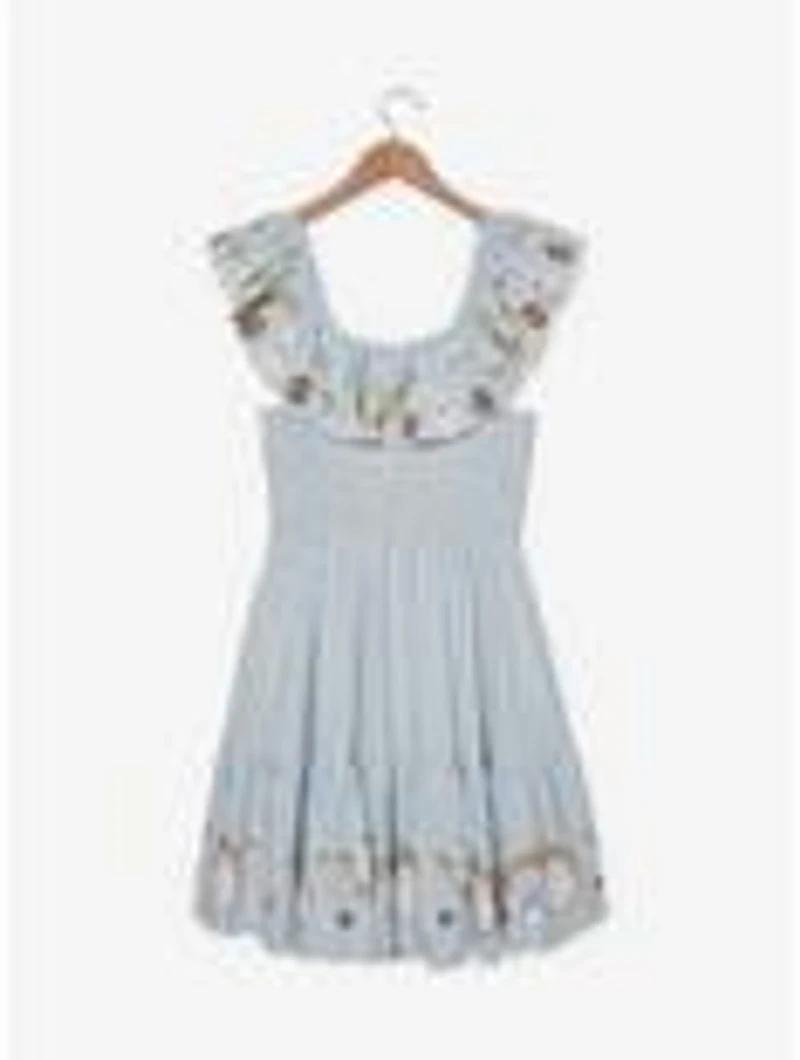 Studio Ghibli® My Neighbor Totoro Striped Floral Icons Ruffle Smock Dress
