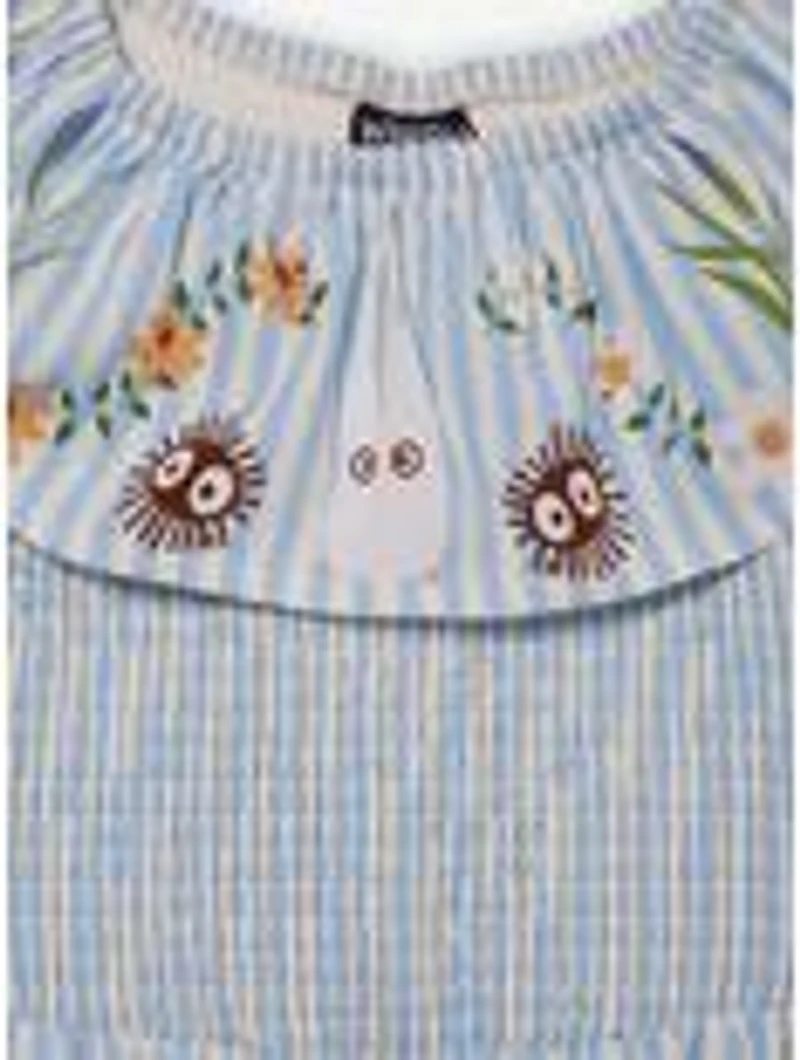 Studio Ghibli® My Neighbor Totoro Striped Floral Icons Ruffle Smock Dress