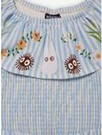 Studio Ghibli® My Neighbor Totoro Striped Floral Icons Ruffle Smock Dress