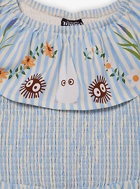 Studio Ghibli® My Neighbor Totoro Striped Floral Icons Ruffle Smock Dress