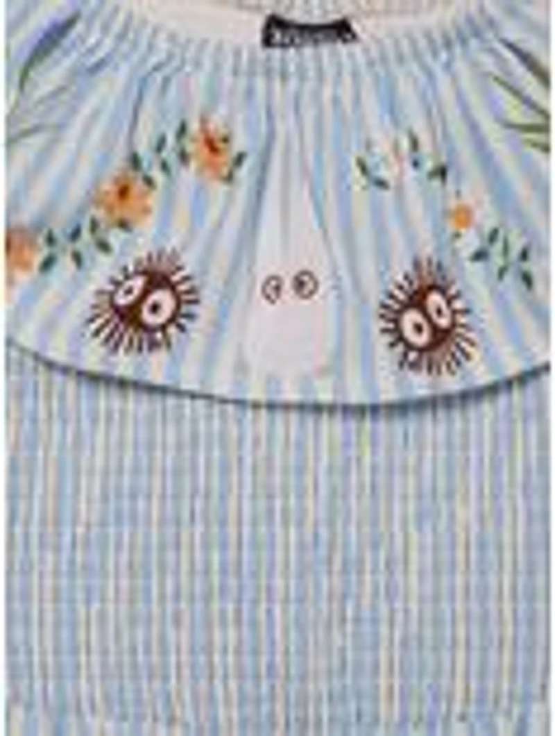 Studio Ghibli® My Neighbor Totoro Striped Floral Icons Ruffle Plus Smock Dress