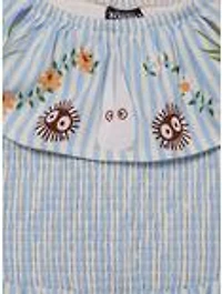 Studio Ghibli® My Neighbor Totoro Striped Floral Icons Ruffle Plus Smock Dress