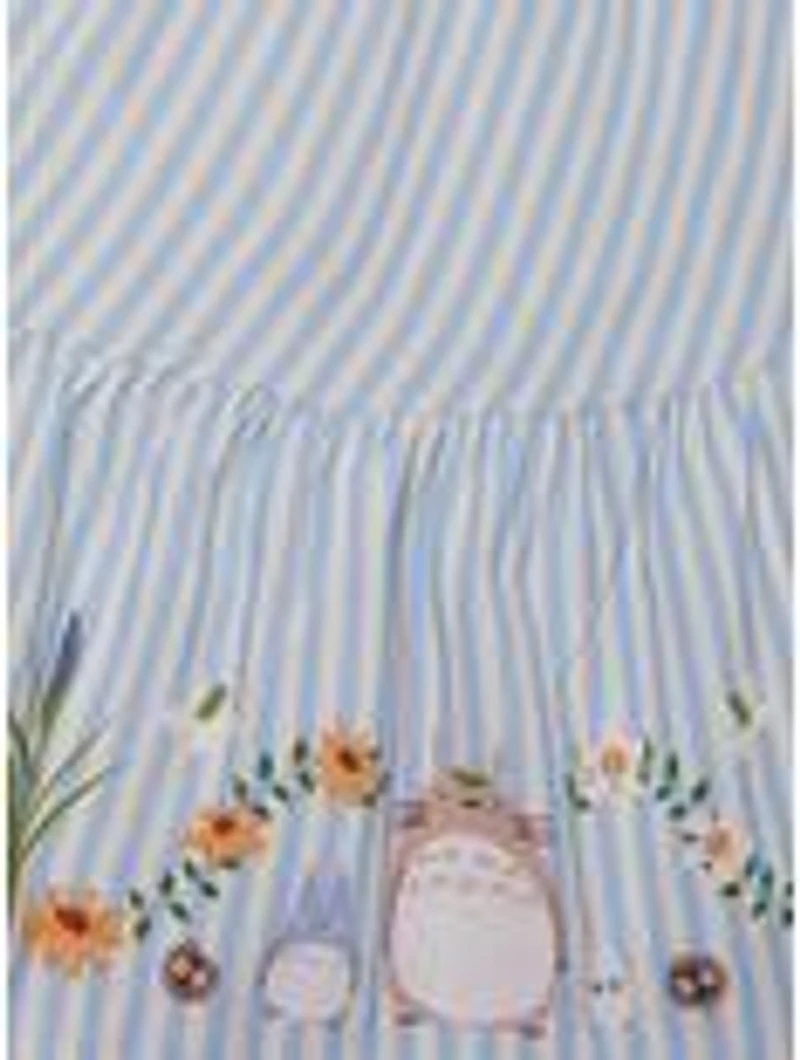 Studio Ghibli® My Neighbor Totoro Striped Floral Icons Ruffle Plus Smock Dress