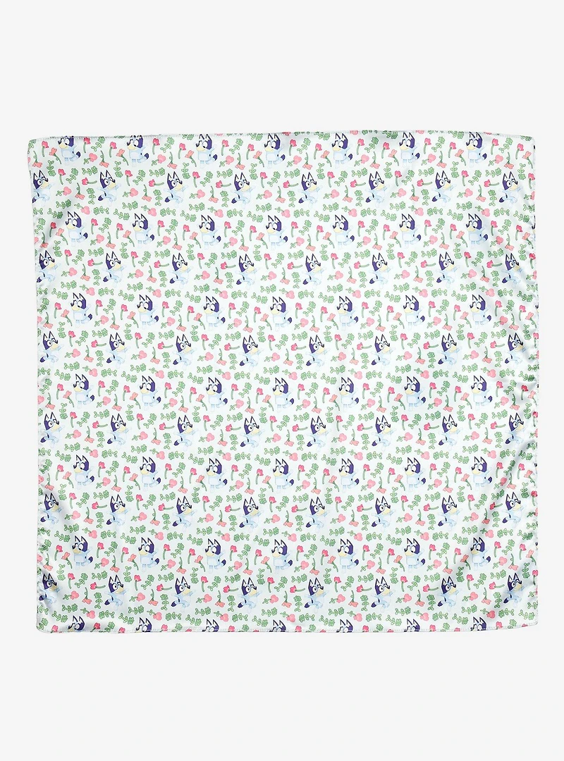 Bluey Floral Allover Print Bandanna - BoxLunch Exclusive