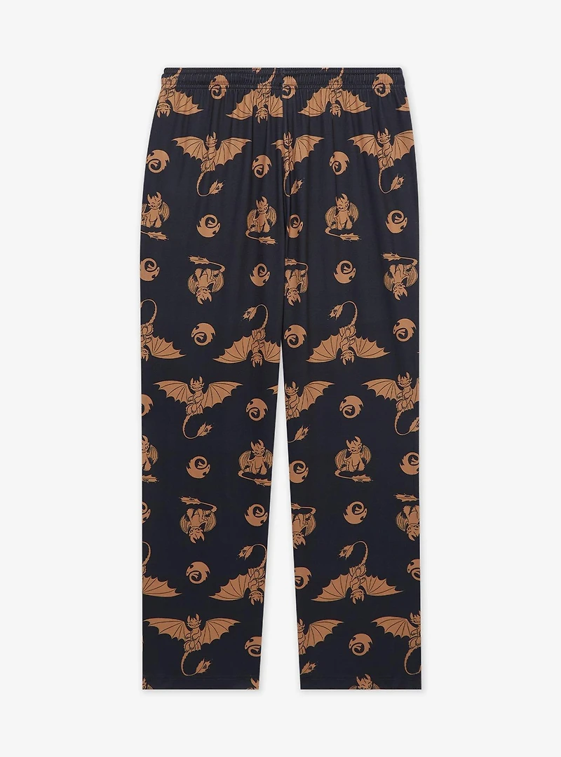 DreamWorks How to Train Your Dragon Toothless Tonal Allover Print Sleep Pants - BoxLunch Exclusive