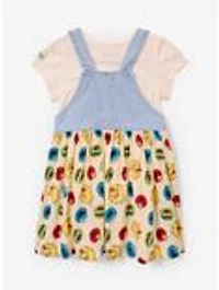 Sesame Street Elmo and Friends Denim Toddler Dress & T-Shirt Set — BoxLunch Exclusive