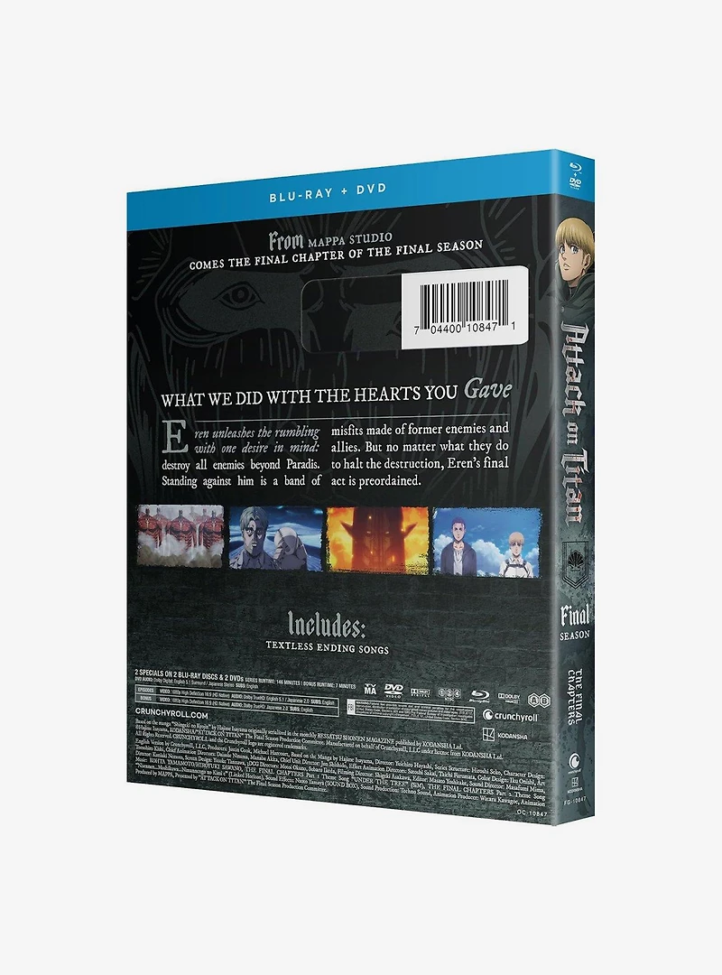 Attack On Titan: Final Season The Final Chapters (Part 3) Blu-Ray