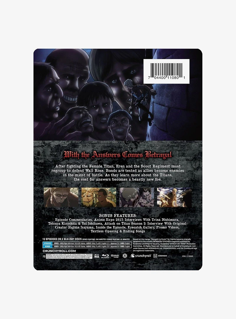 Attack On Titan: Season 2 Complete Blu-Ray