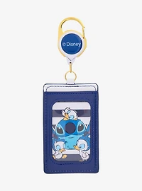 Disney Lilo & Stitch Striped Stitch & Ducklings Retractable Lanyard - BoxLunch Exclusive
