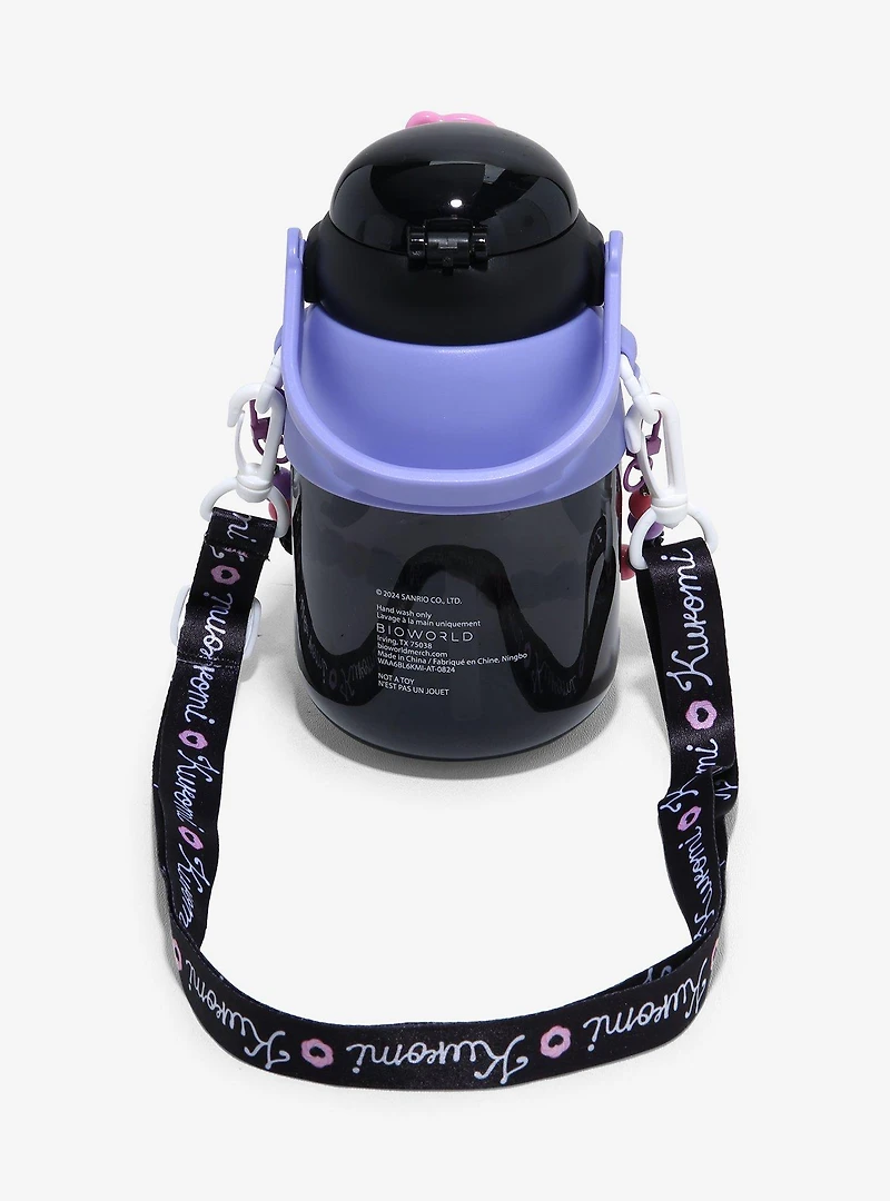 Sanrio Kuromi Water Bottle With Lanyard