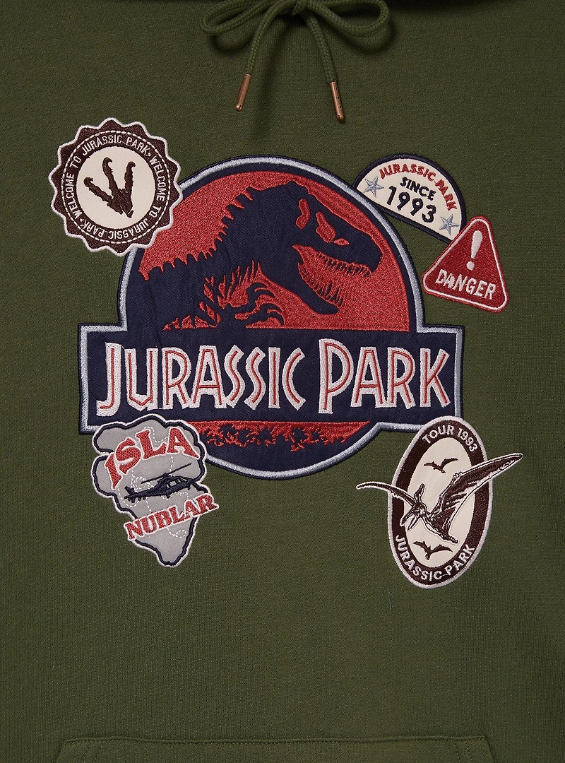 Jurassic Park Logo Patch Hoodie — BoxLunch Exclusive