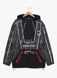 Jurassic Park Logo Quarter Zip Windbreaker Jacket — BoxLunch Exclusive