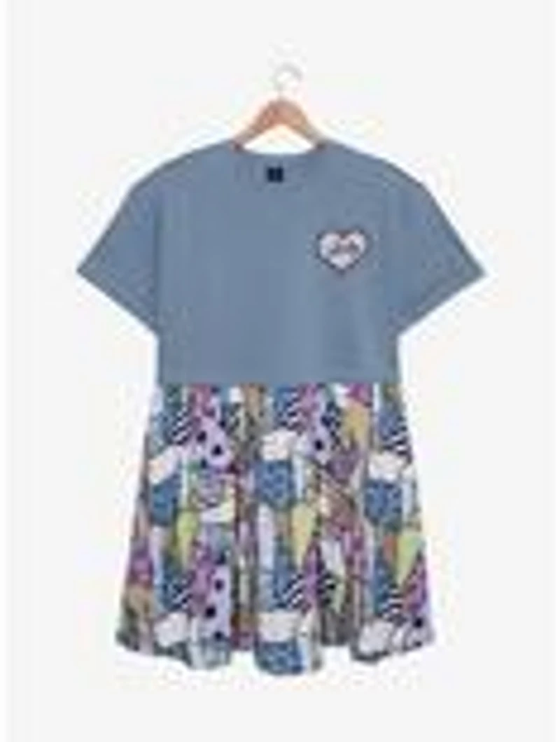 Disney The Nightmare Before Christmas Sally Patchwork T-Shirt Dress - BoxLunch Exclusive