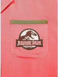 Jurassic Park Floral Logo Women's Slightly Cropped Woven Button-Up - BoxLunch Exclusive