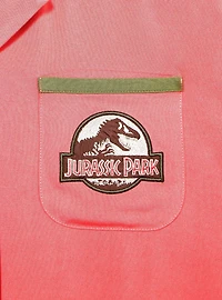 Jurassic Park Floral Logo Women's Slightly Cropped Woven Button-Up - BoxLunch Exclusive