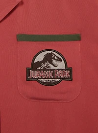 Jurassic Park Floral Logo Women's Plus Slightly Cropped Woven Button-Up - BoxLunch Exclusive