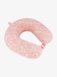 FUL Hello Kitty All Over Print Travel Neck Pillow Pink