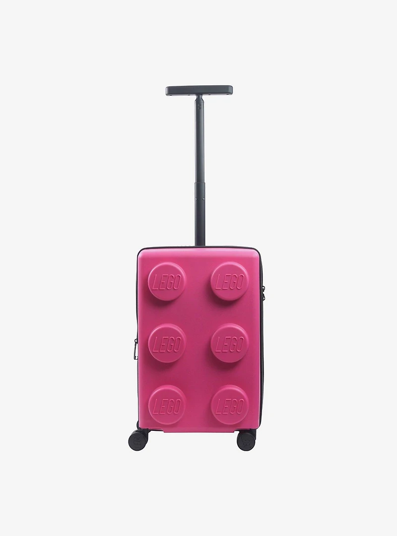 FUL LEGO Signature Brick 2x3 Trolley Expandable Carry-On Luggage Pink