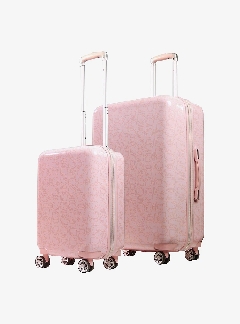 FUL Hello Kitty Pose All Over Print 2-Piece Luggage Set