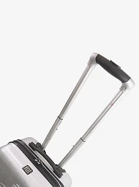 FUL Peanuts Snoopy & Woodstock Embossed Carry-On Luggage Silver