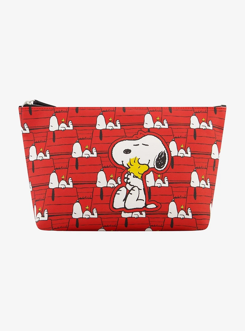 FUL Peanuts Snoopy & Woodstock Red Trapezoid Cosmetic Bag