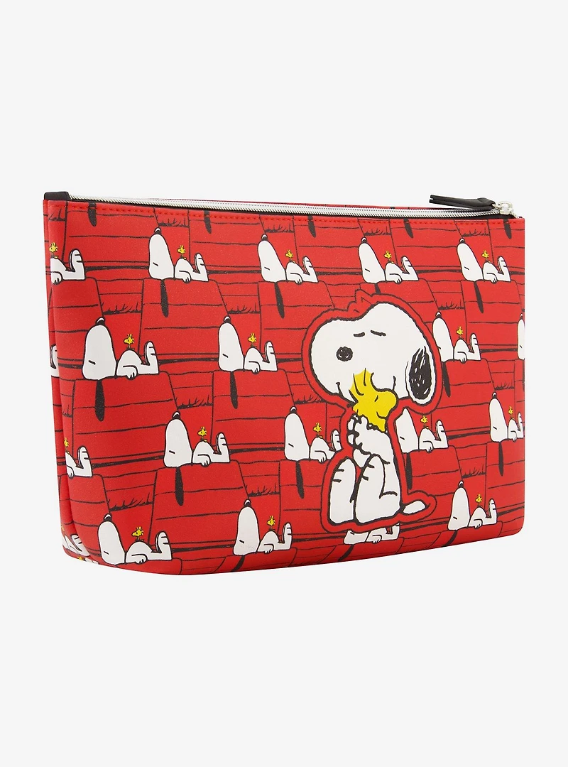 FUL Peanuts Snoopy & Woodstock Red Trapezoid Cosmetic Bag
