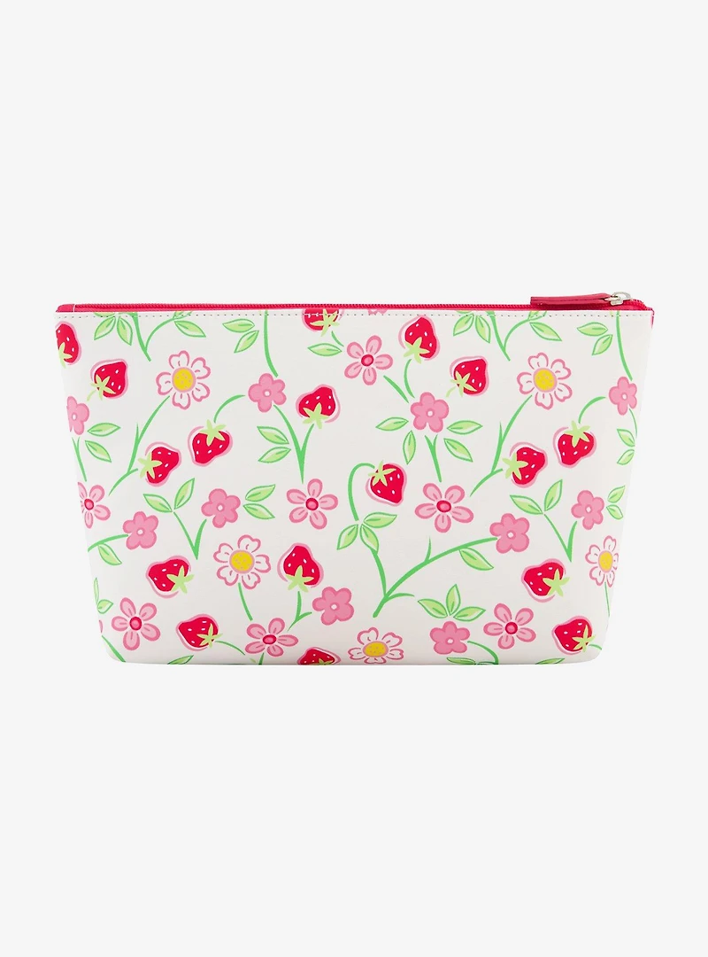 FUL Strawberry Shortcake Heart Trapezoid Cosmetic Bag