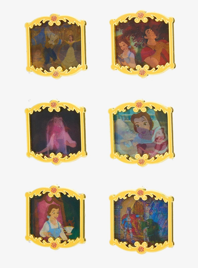 Loungefly Disney Beauty and The Beast Lenticular Scenes Blind Box Enamel Pin - BoxLunch Exclusive