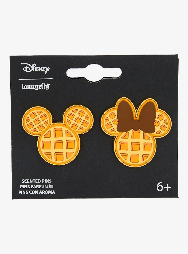 Loungefly Disney Mickey & Minnie Mouse Waffle Scented Enamel Pin Set - BoxLunch Exclusive