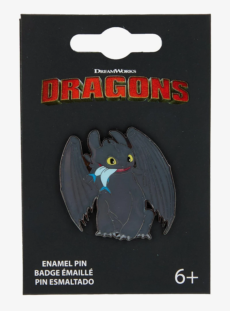 Loungefly DreamWorks How to Train Your Dragon Toothless Sitting Enamel Pin - BoxLunch Exclusive