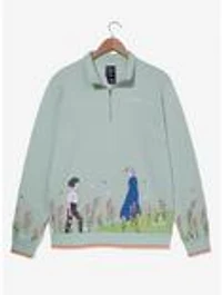 Studio Ghibli® Howl's Moving Castle Howl & Sophie Meadow Scene Quarter Zip Crewneck - BoxLunch Exclusive