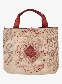 Harry Potter The Marauder's Map Allover Print Reusable Collapsible Tote Bag - BoxLunch Exclusive