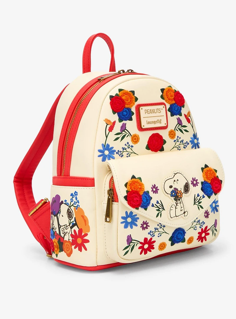 Loungefly Peanuts Floral Snoopy Mini Backpack - BoxLunch Exclusive